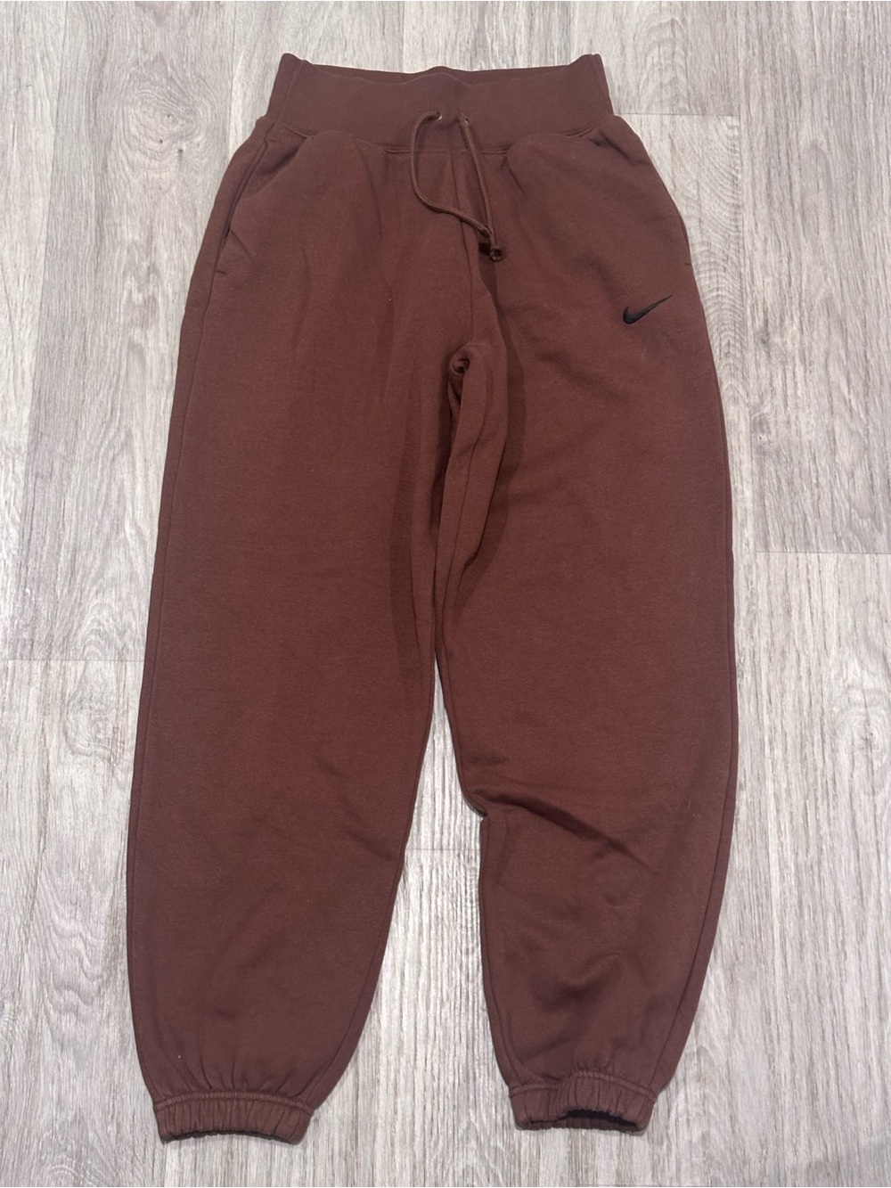 Nike Phoenix Fleece Oversized high-waisted joggers XS Sweatpants Brown Cacao Wow